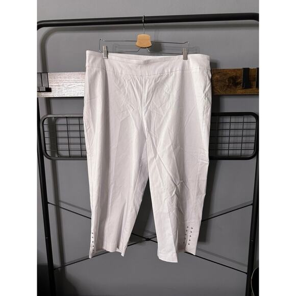 Zac & Rachel Woman White Cropped Length Pants | 20W - Picture 1 of 5